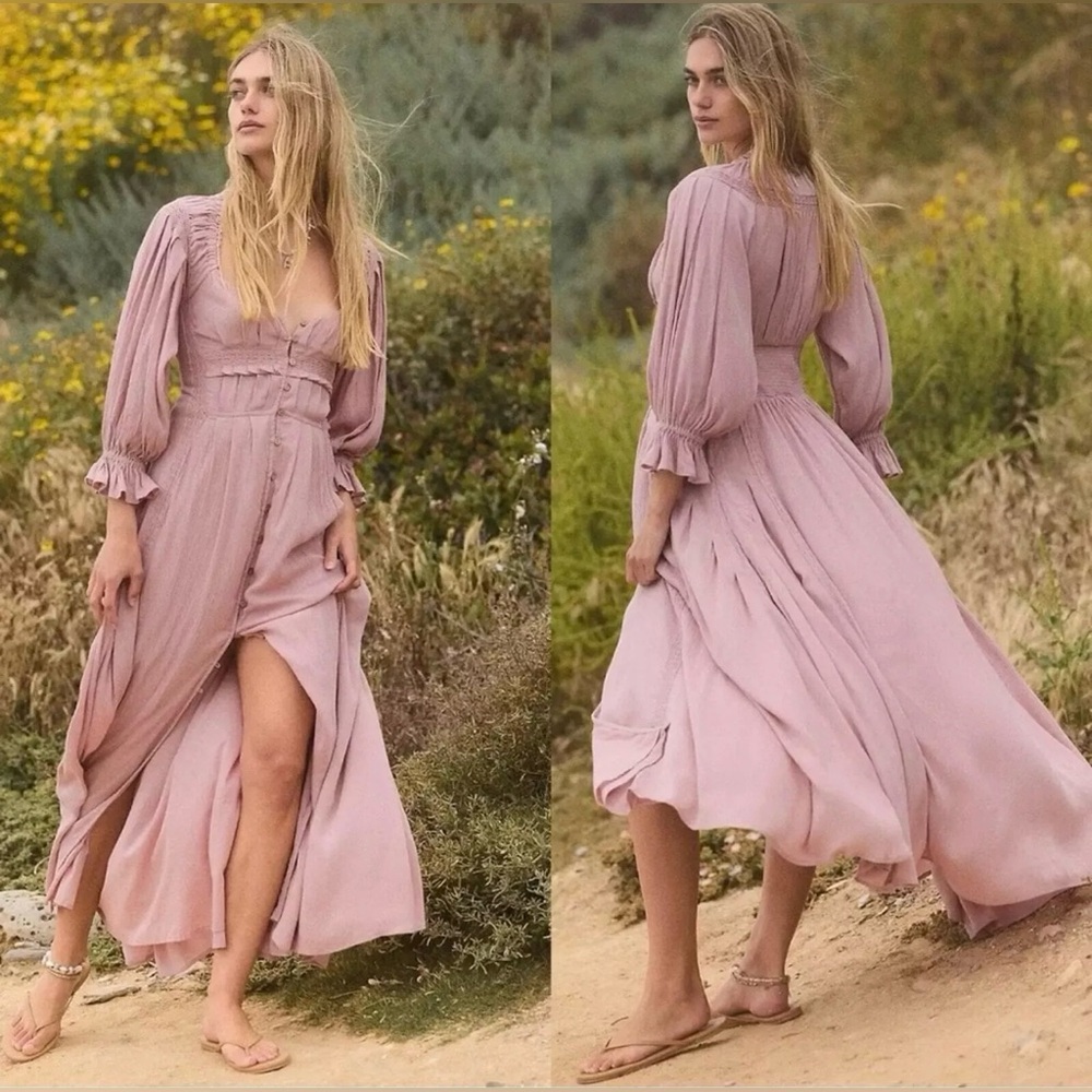 Free People Dusty Rose Maxi Dress